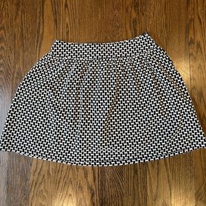 Black and white checkered skirt